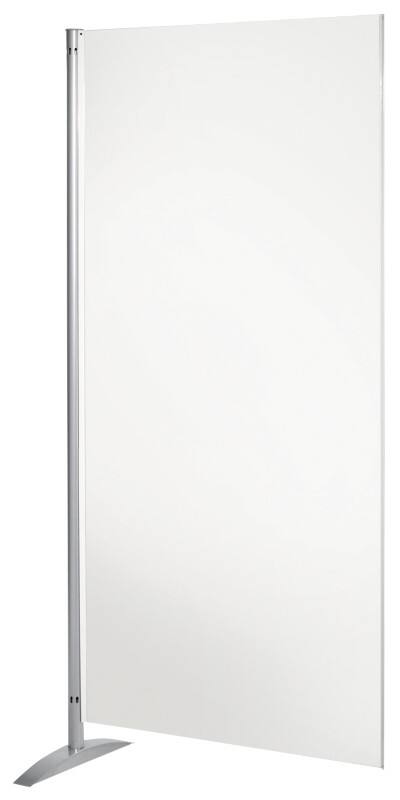Kerkmann Whiteboard-Element Freistehend Lackierter Stahl 800 (B) x 1.750 (H) mm Silber, Weiß Metropol