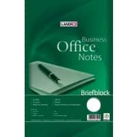 LANDRÉ Office Notizblock DIN A4 Blanko Geleimt Karton Grün Nicht perforiert 100 Seiten