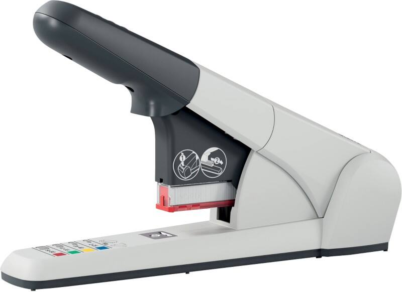 Leitz Extrastarkes Blockheftgerät 5551 Vollstreifen 80 Blatt Weiß K6 - K12 Metall, Kunststoff