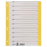 Leitz 1 bis 10 Register DIN A4 Überbreite Gelb Farbig Sortiert 1-teilig Pappkarton 6 Löcher 1652 100 Stück