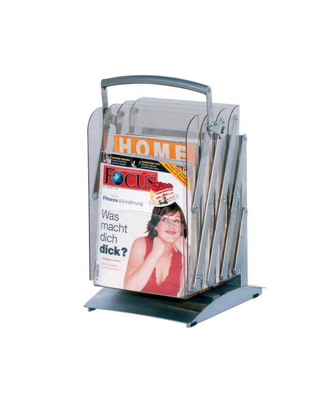 Kerkmann Tec Art DIN A4 Prospektständer Silber 6991 260 (B) x 300 (T) x 1.550,0 (H) mm