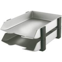 Han Briefkörbe DELTA /2742-77, silber/schwarz, 277x350x175mm