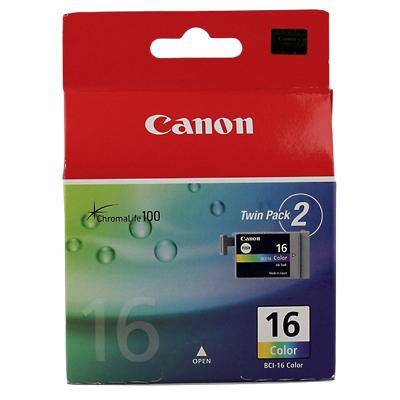 Canon BCI-16C/M/Y Original Tintenpatrone Cyan, Magenta, Gelb Duopack 2 Stück