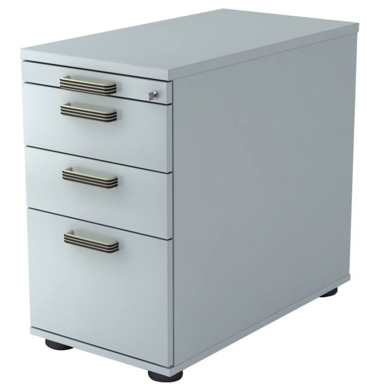 Hammerbacher Standcontainer VSC40/5/5/SG 4 Schübe Grau 428 x 800 x 760 mm  