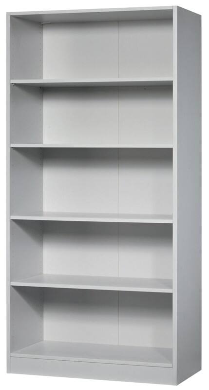 Hammerbacher Melaminharzbeschichtete Spanplatte Regal 4 Fachböden 1.000 x 400 x 2.004 mm Grau