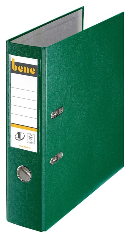 Bene No.1 Power Ordner Breit DIN A4 80 mm Grün 2 Ringe 291400 Kunststoff Hochformat