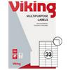 Viking Universaletiketten 3922830 Selbsthaftend 70 x 25,4 mm 100 Blatt à 33 Etiketten