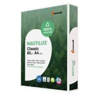 Nautilus Classic DIN A4 Kopier-/ Druckerpapier Recycelt 100%, EU Eco label 80 g/m² Milchglas Weiß 500 Blatt