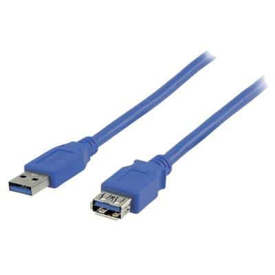 Valueline USB-Verlängerungskabel Verlängerungskabel Blau 3000 mm