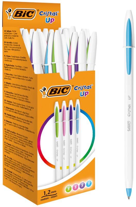 BIC Cristal Up Kugelschreiber Farbig sortiert Mittel 0,35 mm 20 Stück