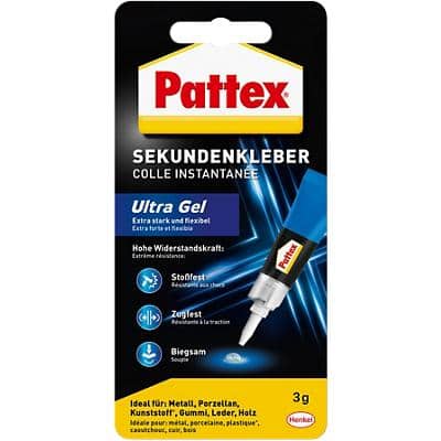 Pattex Sekundenkleber Permanent Ultra Gel Transparent 3 g PSG2C