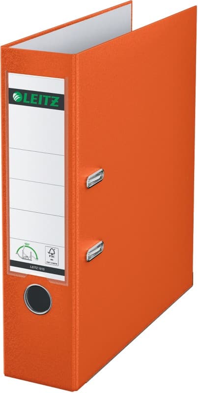 Leitz 180° Ordner Breit DIN A4 82 mm Orange 2 Ringe 1010 Kunststoff Glatt Hochformat