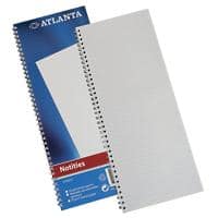 Atlanta 330 x 135 mm Drahtgebundenes blaues Hardcover-Notizbuch Liniert 50 Blatt