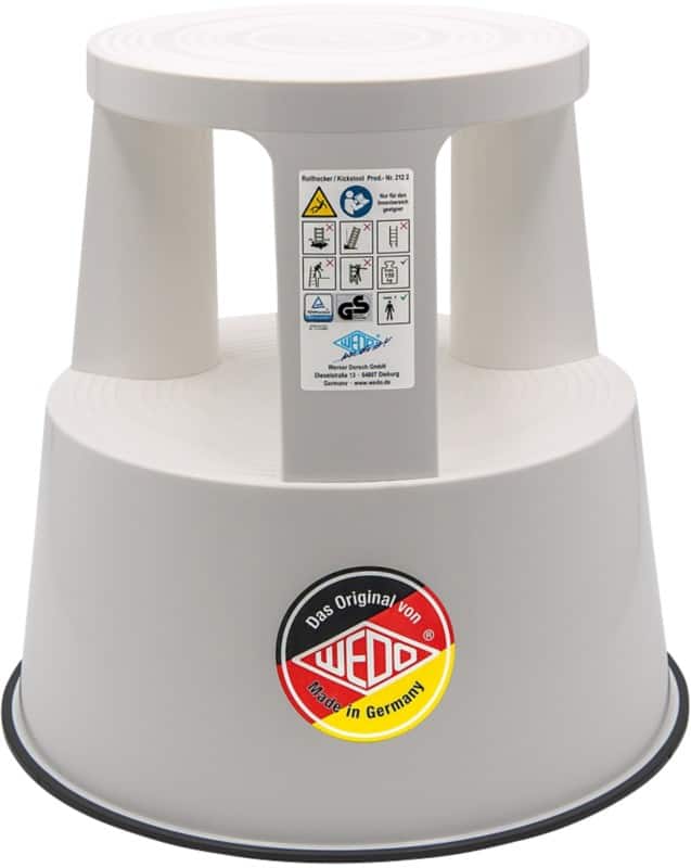 WEDO STEP Rollhocker 430 mm PP (Polypropylen) 150 kg Weiß