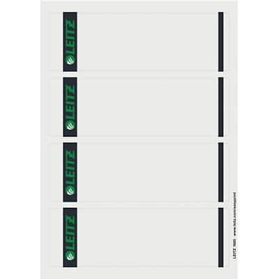 Leitz PC-beschriftbare Selbstklebende Rückenschilder 1685 Für Leitz 1080 Qualitäts-Ordner Hellgrau 62 x 192 mm 100 Stück