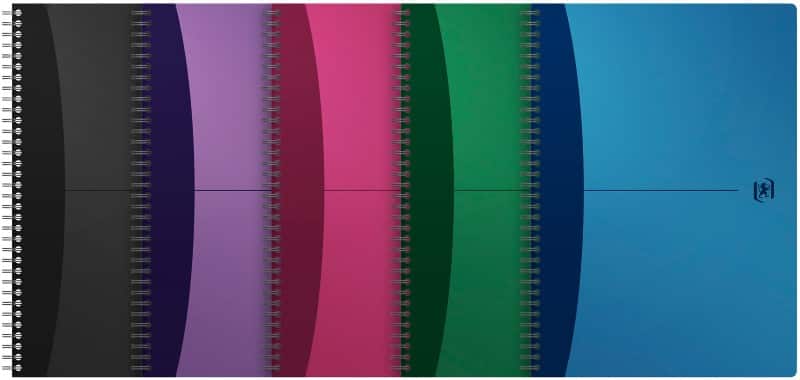 OXFORD Office Urban Mix Collegeblock DIN A4 Kariert Spiralbindung PP (Polyproplylen) Farbig sortiert 180 Seiten 90 Blatt