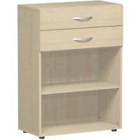 Geramoebel Speed Office Melaminharzbeschichtete Spanplatte Regal 3 Fachböden 800 x 420 x 1.104 mm Braun Ahorn