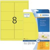 HERMA Etiketten 5144 Neongelb Rechteckig 160 Etiketten pro Packung