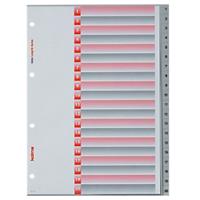 Kolma Register DIN A4 hoch Grau, Rot 20-teilig Perforiert Kunststoff 1 bis 20 20 Blatt