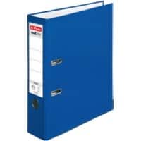 herlitz maX.file Ordner DIN A4 80 mm Blau 2 Ringe Pappkarton, PP (Polypropylen) Texturiert Hochformat