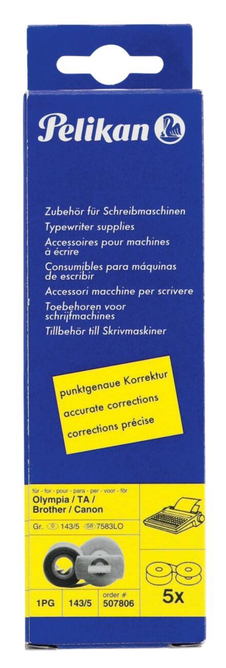 Pelikan Korrekturband GR143 19,4 x 2,3 x 5,4 cm Schwarz 5 Stück