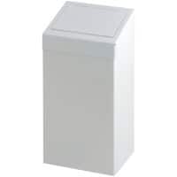 Vepa Bins Metall Papierkorb 34 x 26 x 70 cm Weiß