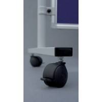 Franken Rollen Kunststoff  Schwarz 4 Stück