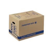 tidyPac TRANSPORT BOX extrastrong Umzugskarton Pappkarton 360 (B) x 510 (T) x 370 (H) mm Braun 10 Stück