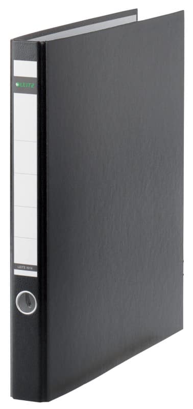 Leitz Ringbuch DIN A4 Graupappe, Polypropylen 2 Ringe 20 mm Schwarz