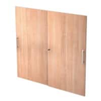 Hammerbacher Türen Matrix mit Aufbau Nussbaum 1.200 x 1.100 mm 2 Stück