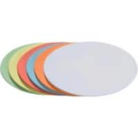 Franken Oval Moderationskarten 19 x 11 cm Papier Farbig sortiert 500 Stück