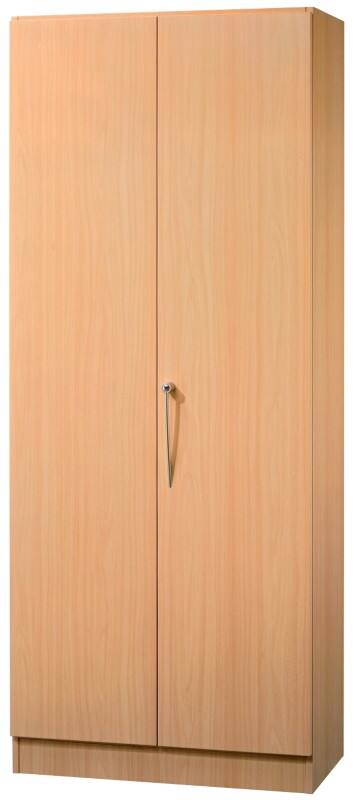 Hammerbacher Future Schrank Melaminharzbeschichtete Spanplatte 4 Fachböden abschließbar 800 x 420 x 2.004 mm Buche Braun