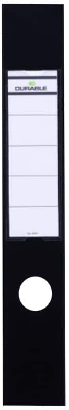 DURABLE ORDOFIX Selbstklebende Rückenschilder 60 x 390 mm Schwarz 10 Stück