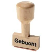 Textstempel Gebucht Braun