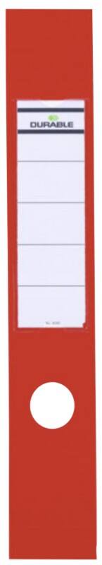 DURABLE ORDOFIX Selbstklebende Ordneretiketten 60 x 390 mm Rot 10 Stück