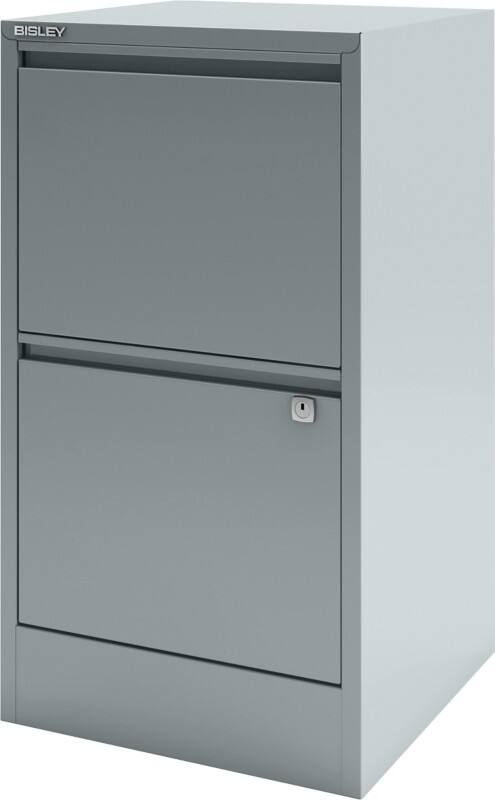 Bisley Home Hängeregistraturschrank Home 2 Schubladen Silber 413 x 400 x 672 mm
