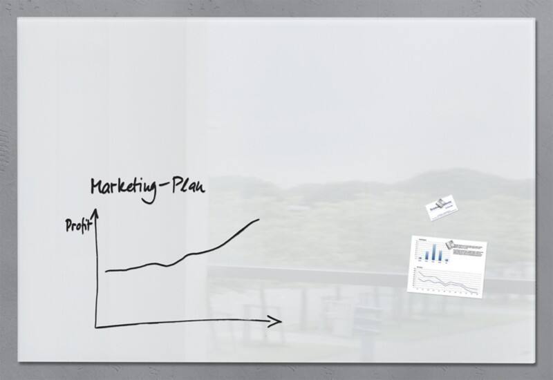 Sigel Artverum Glastafel Magnetisch Einseitig 150 (B) x 100 (H) cm Weiß