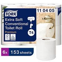 Tork Toilettenpapier 4-lagig 6 Rollen à 150 Blatt