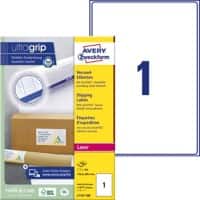 AVERY Zweckform UltraGrip Adressetiketten L7167-100 Ja DIN A4 Weiß 199,6 x 289,1 mm 100 Blatt à 1 Etikett