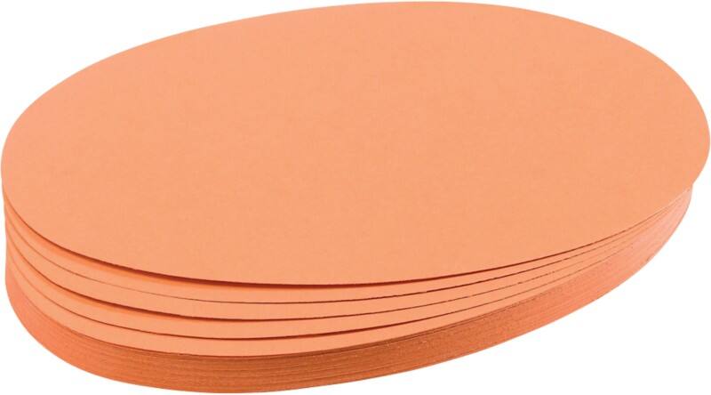 Franken Oval Moderationskarten 19 x 11 cm Papier Orange 500 Stück