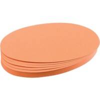 Franken Oval Moderationskarten 19 x 11 cm Papier Orange 500 Stück