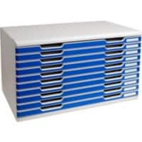 Exacompta Ablagesysteme Polystyrol Lichtgrau/Blau 57,6 x 35 x 32 cm