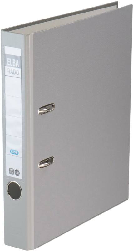 ELBA Rado Brilliant Ordner Schmal DIN A4 50 mm Grau 2 Ringe 100022608 Kunststoff