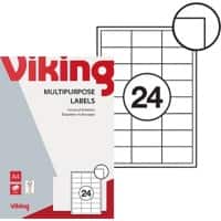 Niceday 61330 Multifunktionsetiketten selbstklebend 64,6 x 33,8 mm Weiß 2400 Etiketten 100 Blatt mit 24 Etiketten