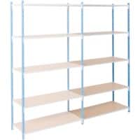 ARNO SPACE Arno - Workshop Regale 5 Fachböden Verzinkt 1.000 x 600 x 2.000 mm Blau
