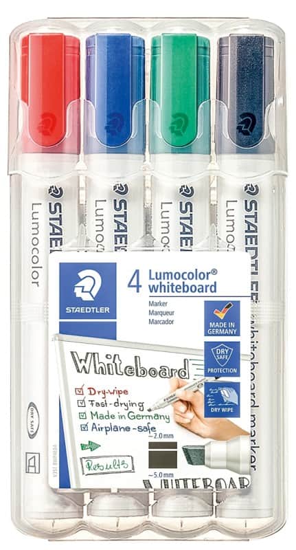 STAEDTLER Whiteboardmarker Lumicolor Keilspitze Sortierte Farben 4 Stück