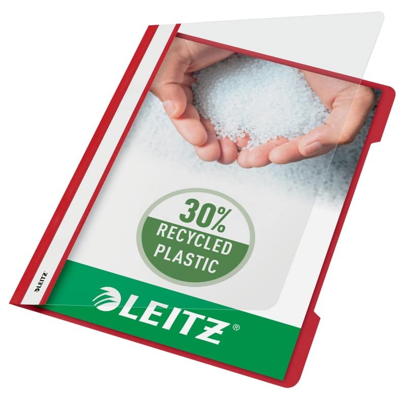 Leitz Standard Plastik-Schnellhefter 4191 DIN A4 Polypropylen 60 Blatt Rot