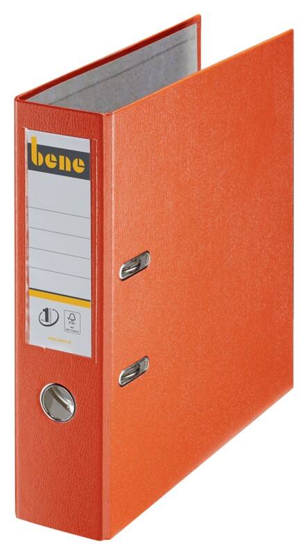Bene No.1 Power Ordner Breit DIN A4 80 mm Orange 2 Ringe 291400 Kunststoff Hochformat