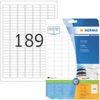 HERMA Universaletiketten 4333 Weiß DIN A4 25,4 x 10 mm 25 Blatt à 189 Etiketten