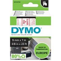 DYMO D1 40915 Schriftband 9 mm x 7 m Rot, Weiß